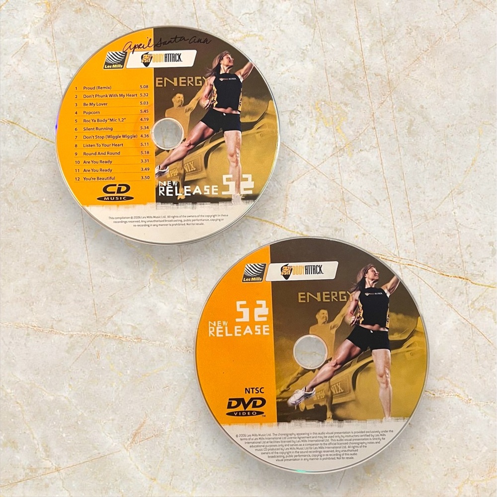 Les Mills BODYATTACK 52 CD, DVD, & Choreography Booklet